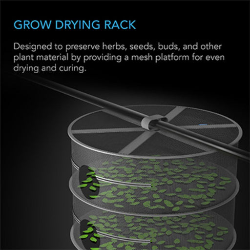 AC Infinity Four-Tier Hanging Herb Drying Rack 24" (61 cm) Whole Leaf Healing Tree