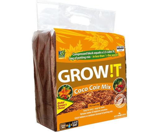 GROW!T Coco Coir Mix Block Whole Leaf Healing Tree
