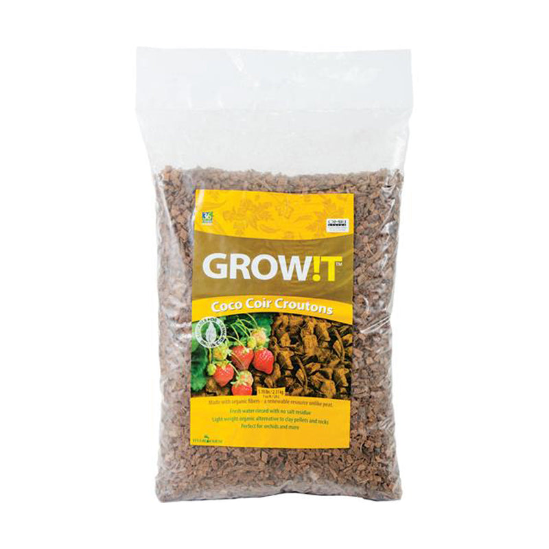 GROW!T Coco Coir Croutons Whole Leaf Grow & Garden Supplies