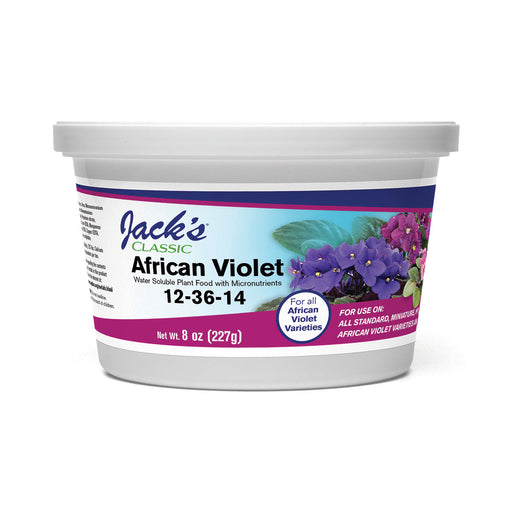 Jacks Classic African Violet 12-36-14 8 oz Whole Leaf Healing Tree