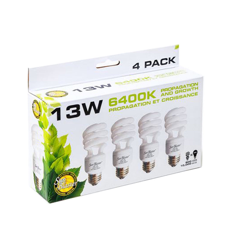 Sunblaster CFL 13W 6400K - 4 Pack SunBlaster