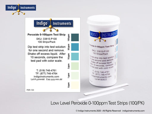 ph Peroxide Strips 0-100ppm Indigo Instruments