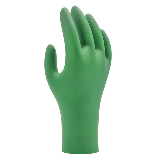 Showa Nitrile Gloves Biodegradable Powder Free Large GREEN (100) Showa
