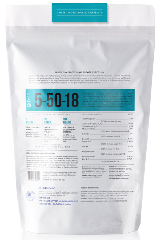 Jack's Nutrients 5-50-18 UltraViolet 1kg JR Peters