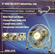 WindDevil P 9" Floor Fan 3 Speed Whole Leaf