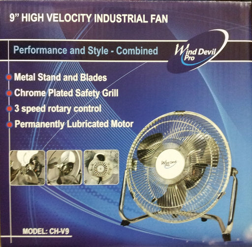 WindDevil P 9" Floor Fan 3 Speed Whole Leaf